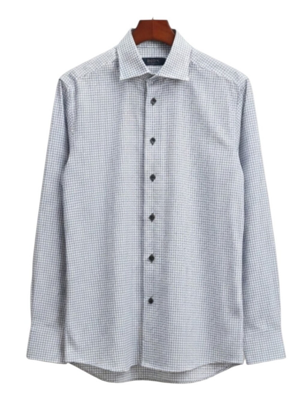15 3/4 Eton Contemporary Dress Shirt Gangrestor 1928 Grid White 100% Cotton
